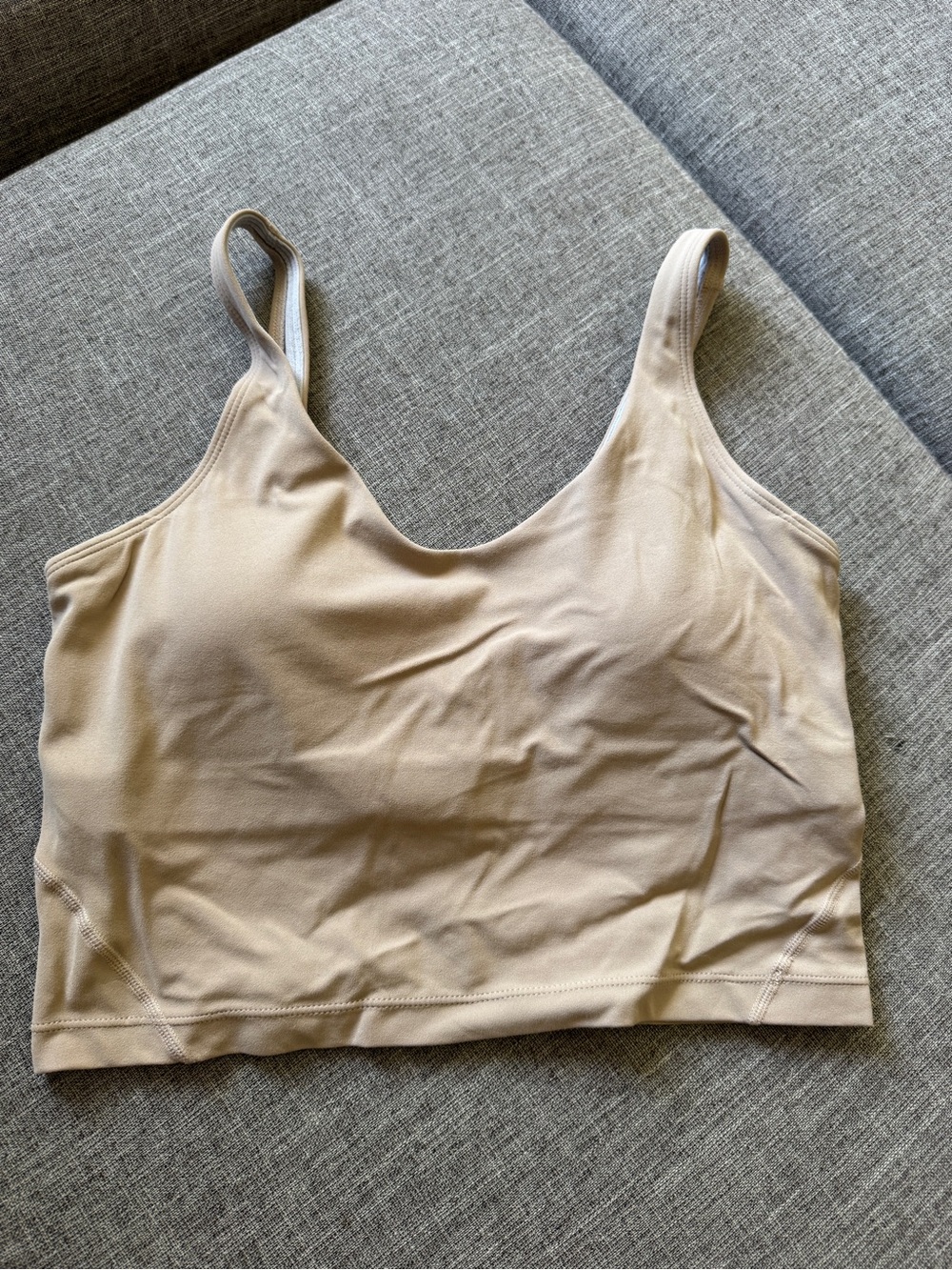 Women's Nude Tank Sports Bralette - Nude